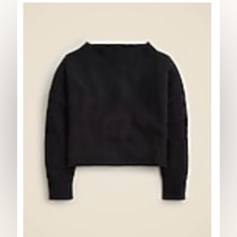 J. Crew ribbed funnel neck beach linen-cotton blend sweater. small. Summer 2025